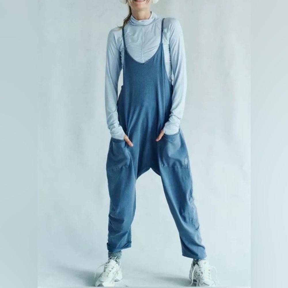 NWT FP Movement Hot Shot Onesie S Skyline Misty Blue